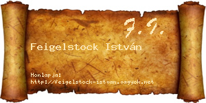 Feigelstock István névjegykártya